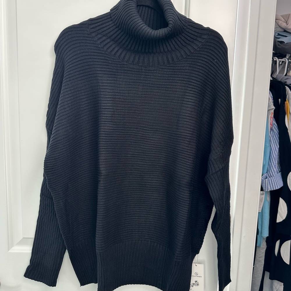 Lillusory Black Turtleneck Sweater